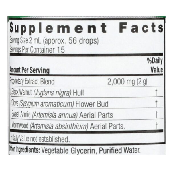 Nature's Answer - Black Walnut And Wormwood Complex Alcohol Free - 1 Fl Oz - Image 2