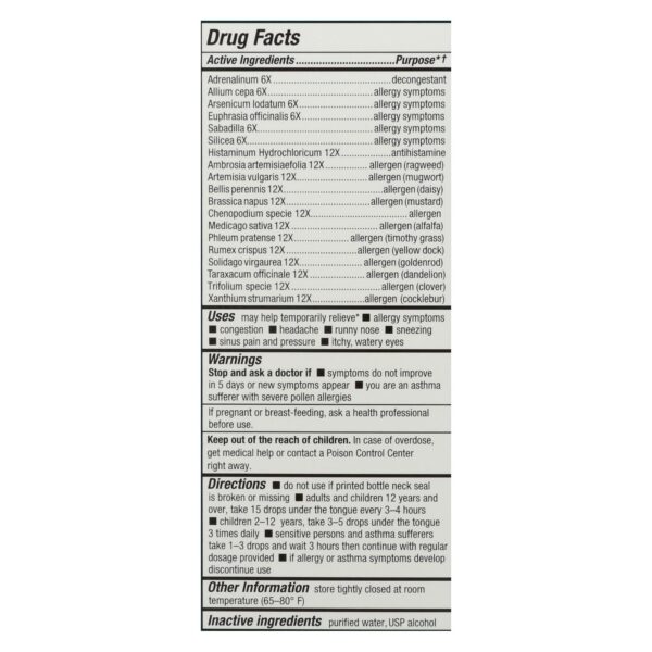 Bio-allers - Pollen Hay Fever - 1 Oz - Image 2