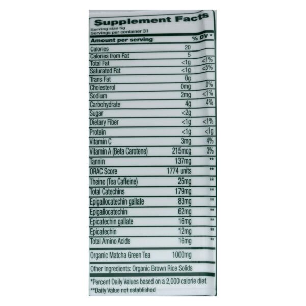 Green Foods Organic Matcha Green Tea - 5.5 Oz - Image 2