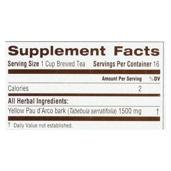 Traditional Medicinals Pau D'arco Herbal Tea - 16 Tea Bags - Case Of 6 - Image 2