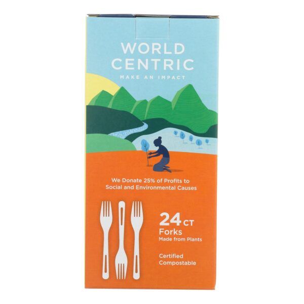 World Centric Corn Starch Fork - Case Of 12 - 24 Count - Image 2