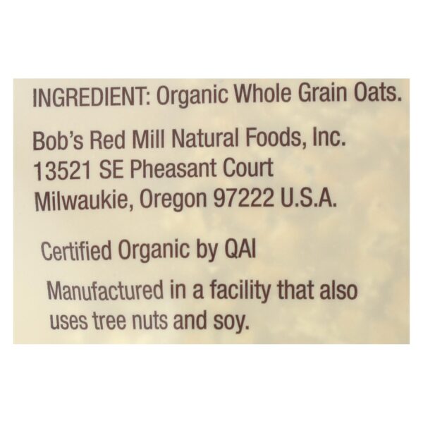 Bob's Red Mill - Organic Quick Cooking Rolled Oats - Gluten Free - Case Of 4-28 Oz - Image 2