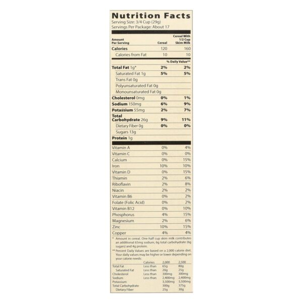 Moms Best Naturals Cereal - Crispy Cocoa Rice - 17.5 Oz - Case Of 14 - Image 2