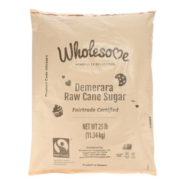 Wholesome Sweeteners Turbinado Sugar Raw Cane Sugar - Single Bulk Item - 25lb - Image 2