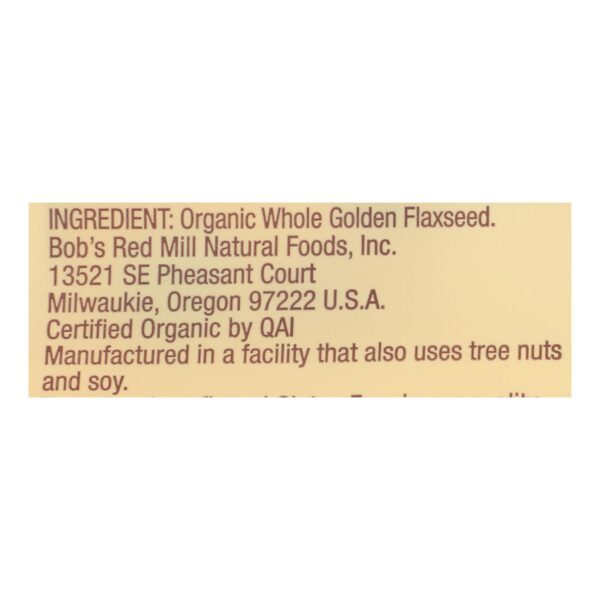 Bob's Red Mill - Flaxseeds Golden - Case Of 4-13 Oz - Image 2