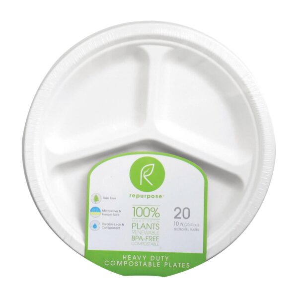 Repurpose Sectional Plates - Case Of 12 - 20 Count - Image 2