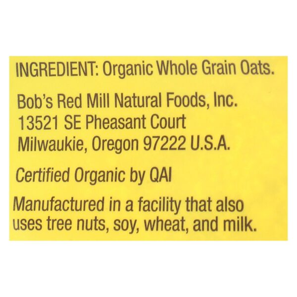 Bob's Red Mill - Oatmeal - Organic Scottish  - Case Of 4 - 20 Oz. - Image 2