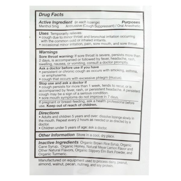 Quantum Research Organic Cough Relief Lozenges - Meyer Lemon & Honey - 18 Count - Image 2