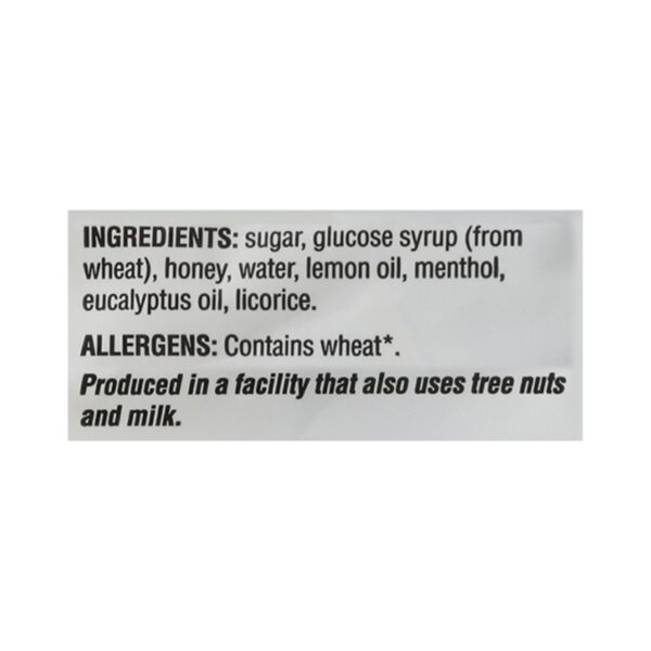 Honees Cough Drops - Honey Lemon - Lemon Menthol - 20 Cough Drops - Image 2