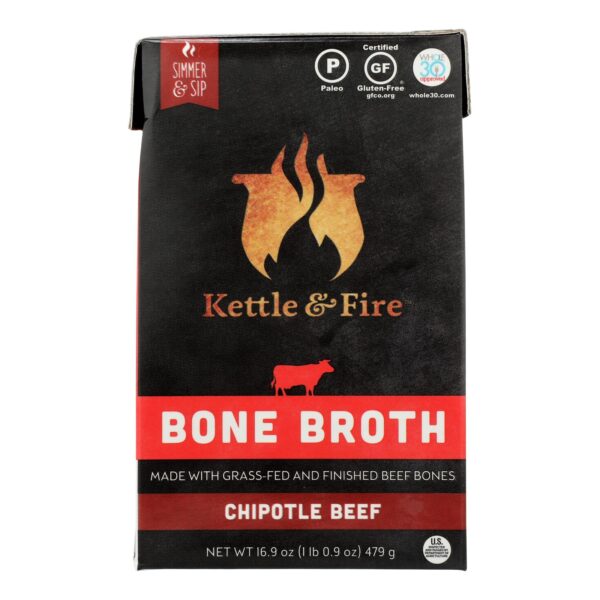Kettle And Fire - Bone Broth Chipotle Beef - Case Of 6 - 16.9 Oz - Image 2