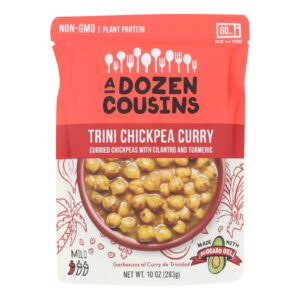 A Dozen Cousins - Ready To Eat Beans - Trini Chickpea Curry - Case Of 6 - 10 Oz.