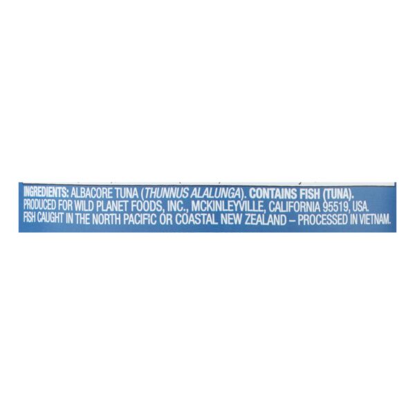 Wild Planet Wild Albacore Tuna - No Salt Added - Case Of 12 - 5 Oz. - Image 2