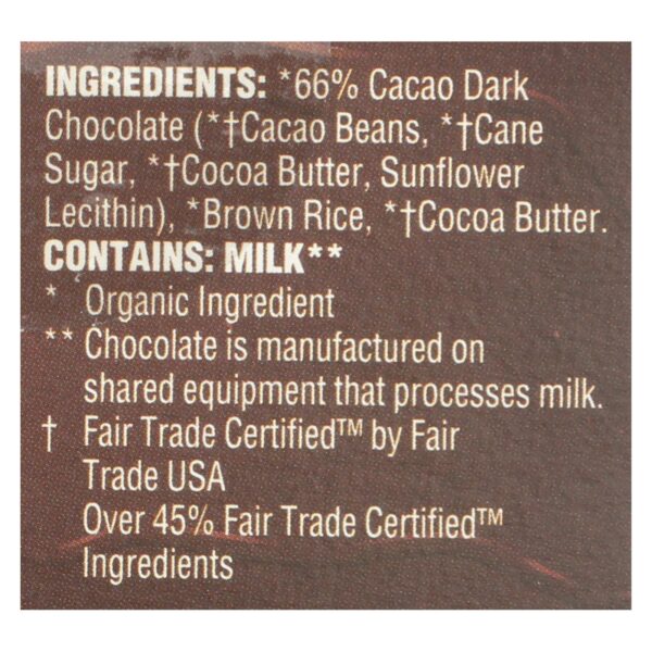 Lundberg Family Farms - Stackers Dark Chocolate - Case Of 6 - 3.3 Oz - Image 2