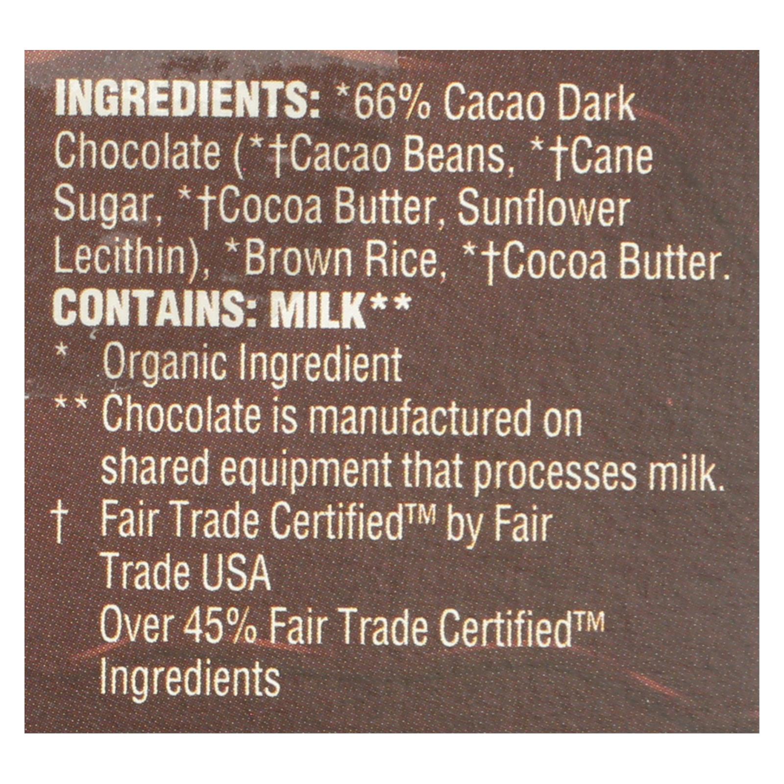 Lundberg Family Farms - Stackers Dark Chocolate - Case Of 6 - 3.3 Oz - Image 2