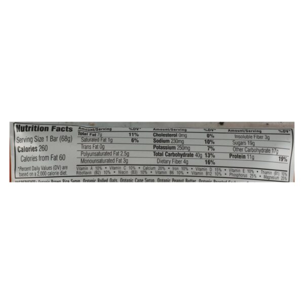 Clif Bar - Organic Crunch Peanut Butter - Case Of 12 - 2.4 Oz - Image 2