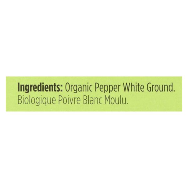 Spicely Organics - Organic Peppercorn - White Ground - Case Of 6 - 0.45 Oz. - Image 2