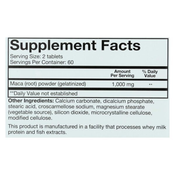 Youtheory Dietary Supplement Women's Maca Root Advanced  - 1 Each - 120 Tab - Image 2
