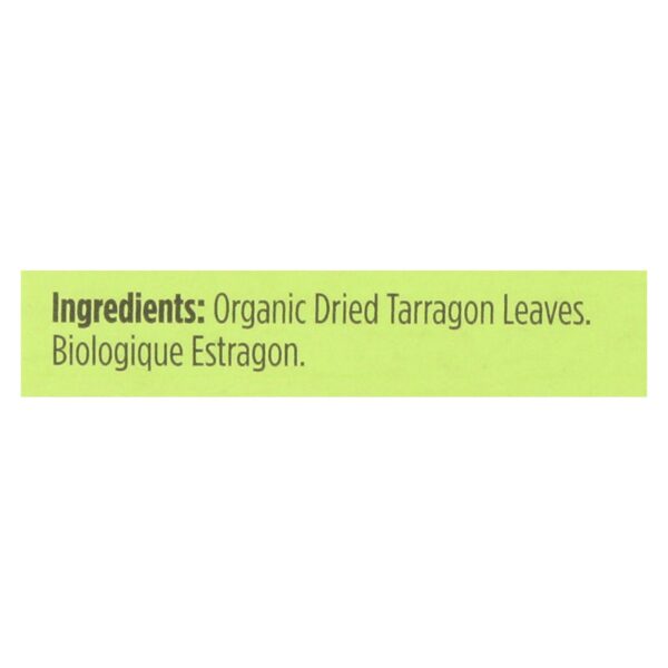 Spicely Organics - Organic Tarragon - Case Of 6 - 0.1 Oz. - Image 2