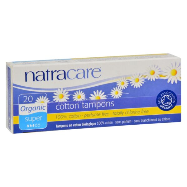 Natracare 100% Organic Cotton Tampons Super - 20 Tampons - Image 2