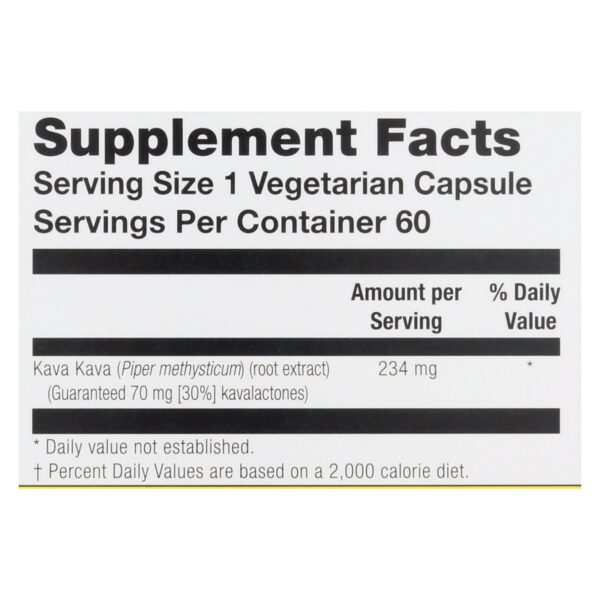 Natural Balance Kava Kava Root Extract - 60 Vegetarian Capsules - Image 2