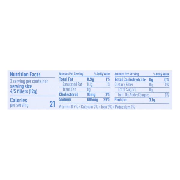 Fish Tales - Anchovy Fillets Olive Oil - Case Of 12-1.6 Oz - Image 2