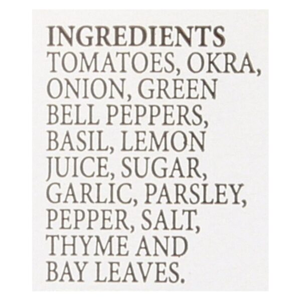 Charleston Favorites - Soup Okra - Case Of 12 - 32 Oz - Image 2
