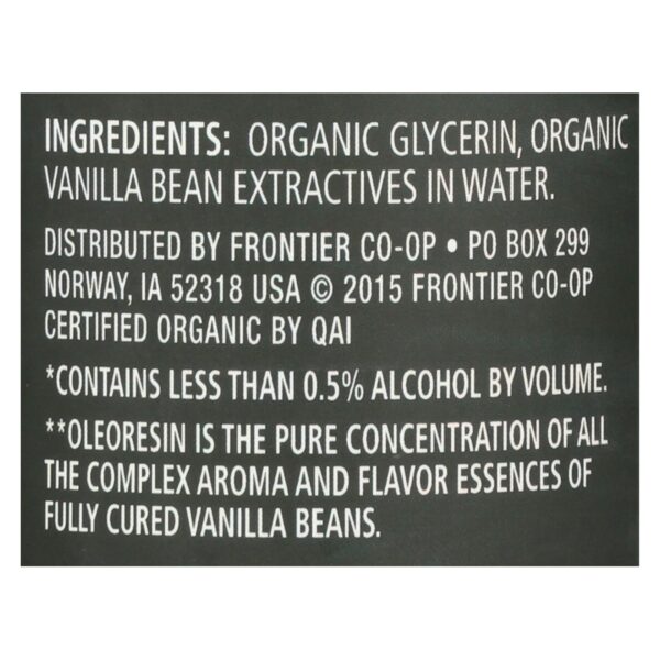Frontier Herb Vanilla Flavoring - Organic - 4 Oz - Image 2