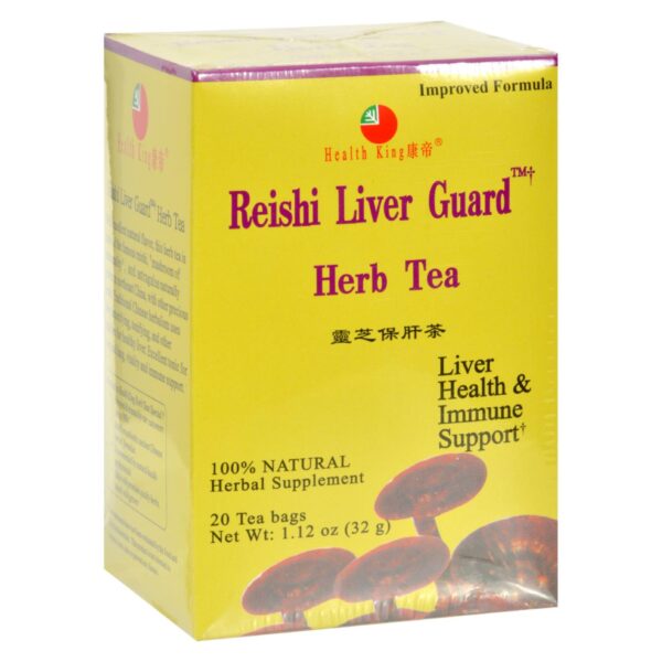 Health King Reishi Liver Guard Herb Tea - 20 Tea Bags - Image 2
