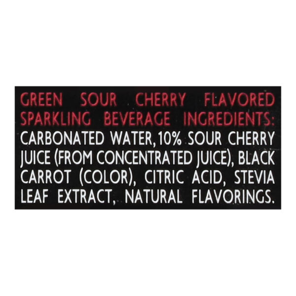 Green - Sparkling Sour Cherry - Case Of 4-6/12 Fz - Image 2