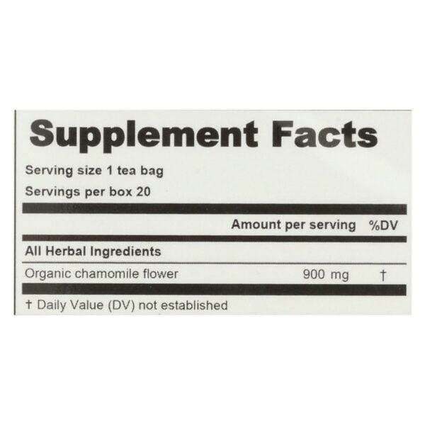 Lifestyle Awareness Herbal Tea - Organic Chamomile - Case Of 6 - 20 Bags - Image 2