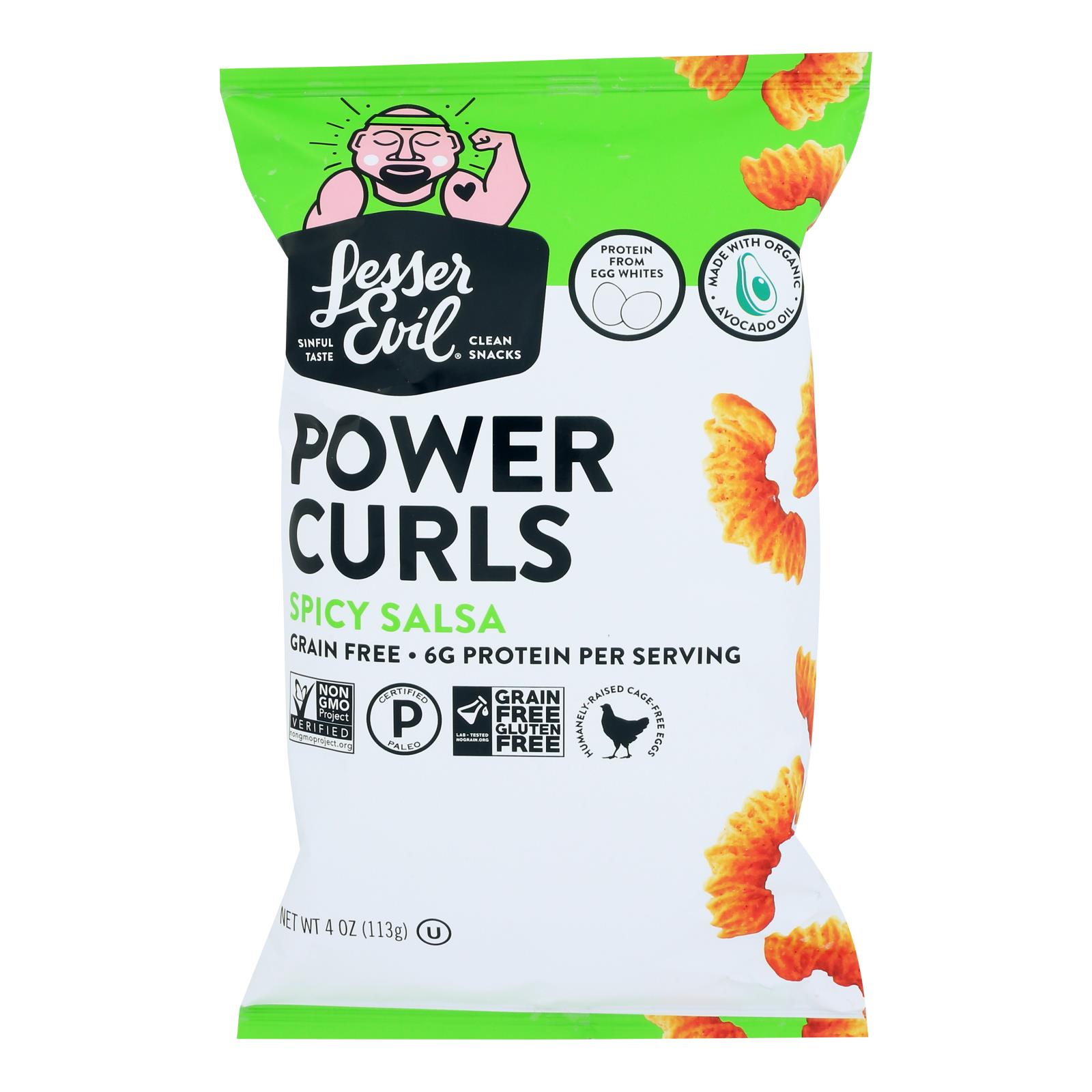 Lesser Evil - Power Curls No-cheese Cheesiness - Case Of 12-4 Oz - Image 2