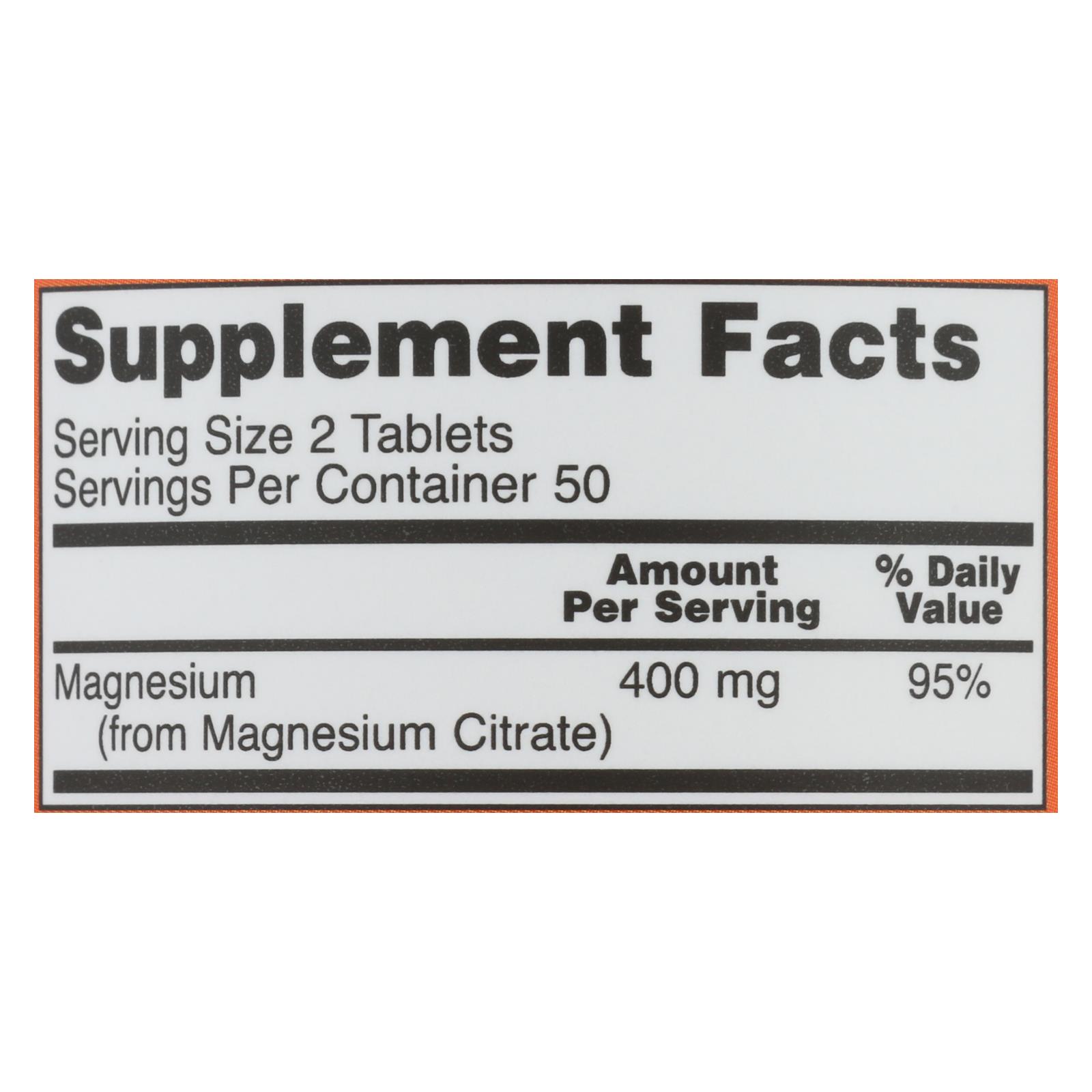 Now Foods - Magnesium Citrate - 1 Each-100 Tab - Image 2