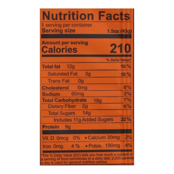 Kize Concepts - Energy Bar Raw Peanut Butter Chocolate Chip - Case Of 10-1.5oz - Image 2