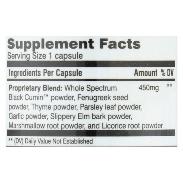 Amazing Herbs - Black Seed Fenuzyme Bronc Care - 60 Capsules - Image 2
