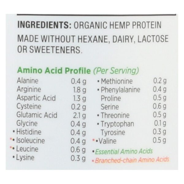 Nutiva Organic Hemp Protein Hi-fiber - 16 Oz - Image 2