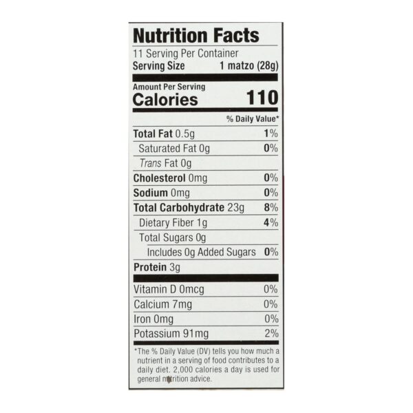 Streit's Matzo - Unsalted - Case Of 12 - 11 Oz - Image 2