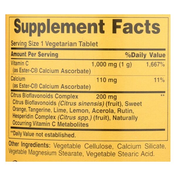 American Health - Ester-c With Citrus Bioflavonoids - 1000 Mg - 180 Vegetarian Tablets - Image 2