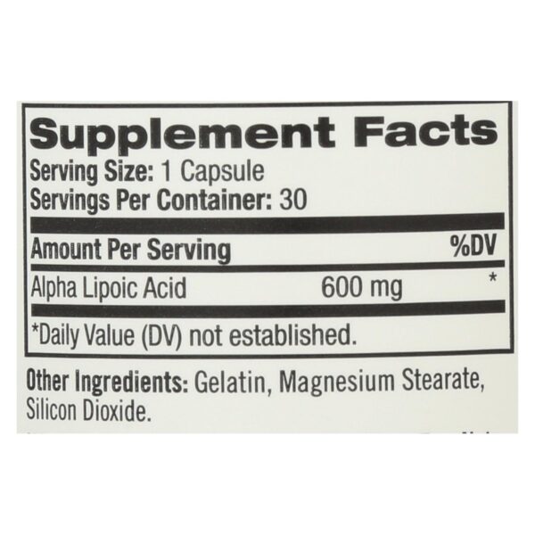 Natrol Alpha Lipoic Acid - 600 Mg - 30 Capsules - Image 2