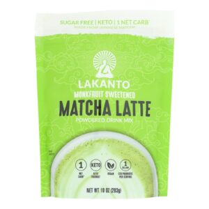 Lakanto Monkfruit Sweetened Matcha Latte  - Case Of 8 - 10 Oz