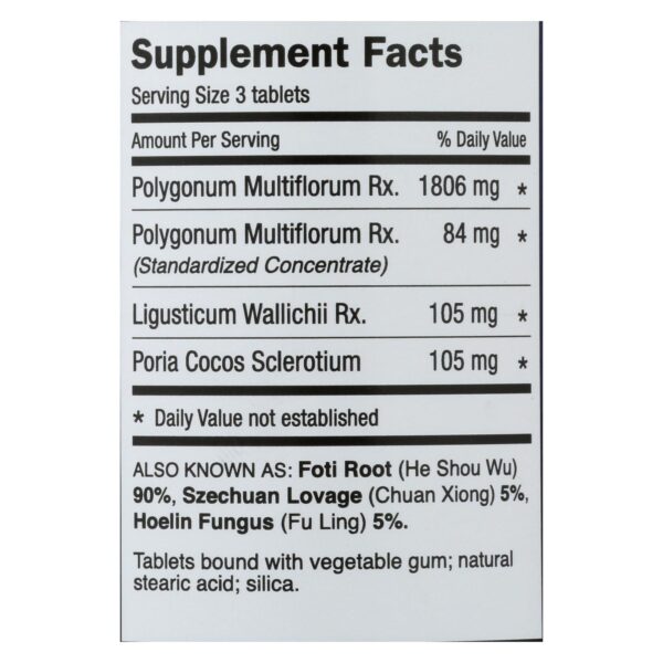 Dr. Shen's Shou Wu Youthful Hair Pill - 700 Mg - 200 Tablets - Image 2