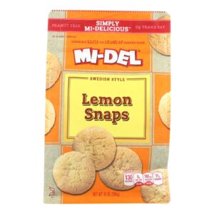 Midel Cookies - Lemon Snaps - Case Of 8 - 10 Oz