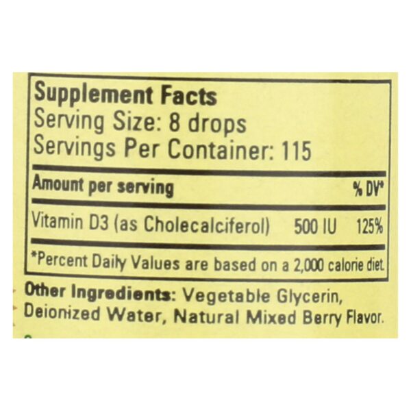 Childlife Vitamin D3 Natural Berry - 1 Fl Oz - Image 2