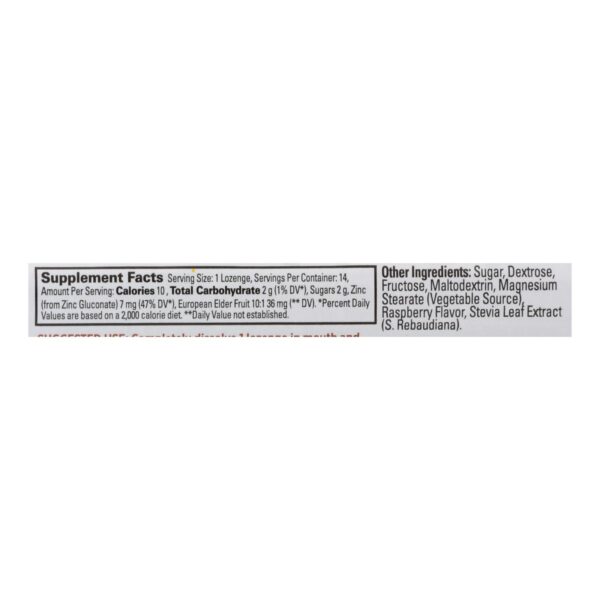 Quantum Zinc Lozenges Elderberry Raspberry - 1.2 Oz - Case Of 12 - Image 2