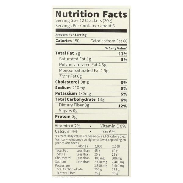 Mary's Gone Crackers Super Seed - Seaweed And Black Seaseem - Case Of 6 - 5.5 Oz. - Image 2