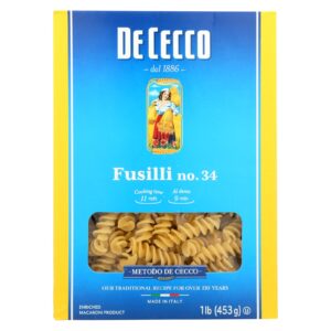 De Cecco Pasta - Pasta - Fusilli - Case Of 12 - 16 Oz