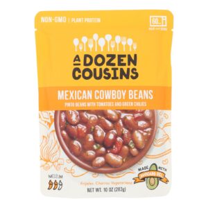 A Dozen Cousins - Ready To Eat Beans - Mexican Pinto - Case Of 6 - 10 Oz.