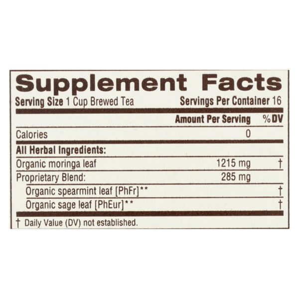 Traditional Medicinals Herb Tea - Organic - Moringa Spearmint Sage - Case Of 6 - 16 Bag - Image 2