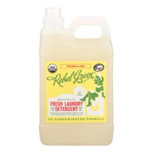 Rebel Green Laundry Detergent - Organic - Peppermint And Lemon - Case Of 4 - 64 Fl Oz