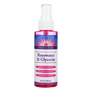 Heritage Products Rosewater And Glycerin Spray - 4 Fl Oz