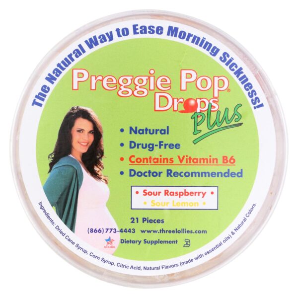 Three Lollies Preggie Drops Plus With Vitamin B6 - 21 Pack - Image 2